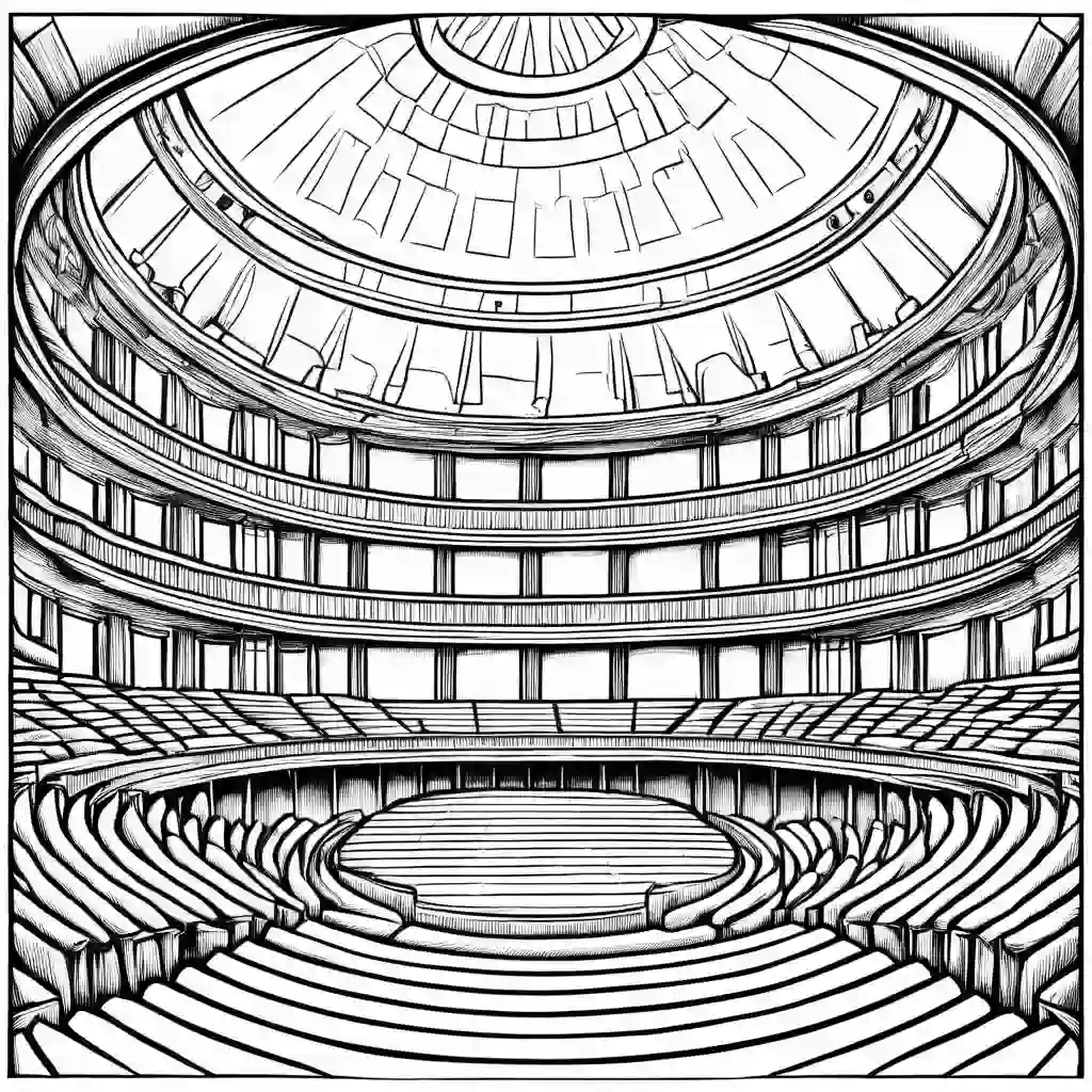 Amphitheatres coloring pages